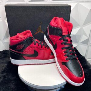 Air Jordan 1 Mid Reverse Bred Men's 12